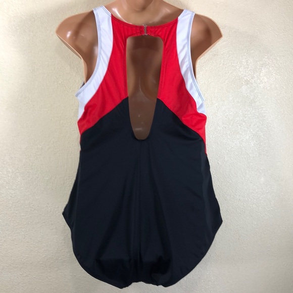 Swim 365 Bathing Suit Black White Red Size 32W - Picture 5 of 8